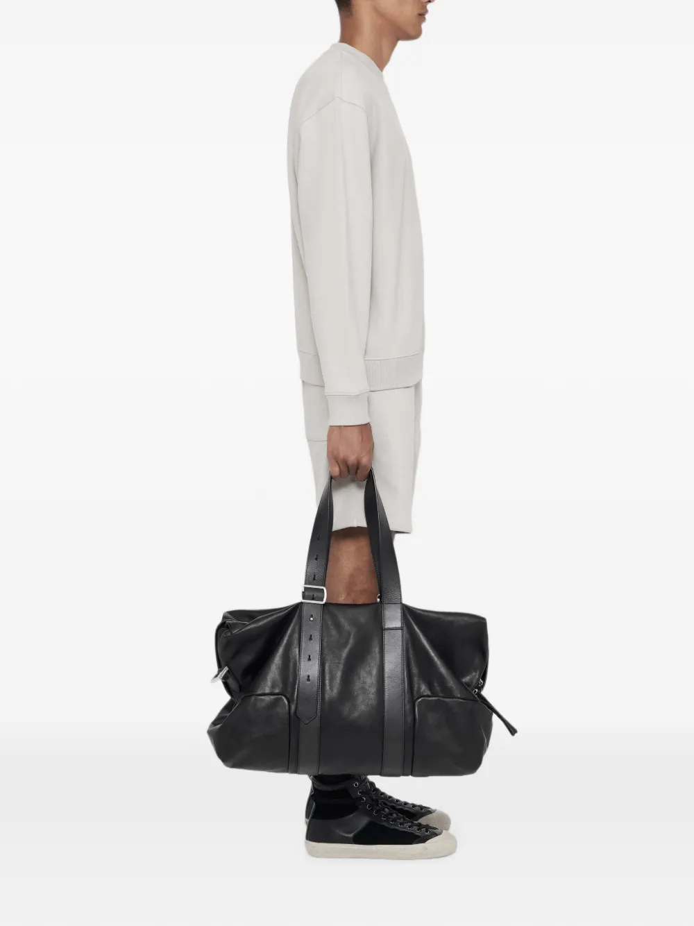 AllSaints Aston sweater met ronde hals en borduurwerk Blauw