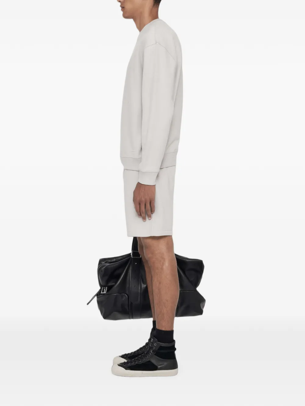 AllSaints Aston sweater met ronde hals en borduurwerk Blauw
