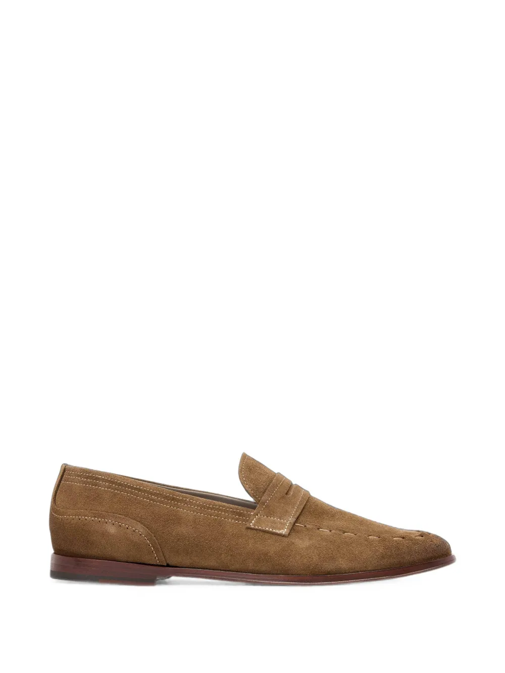 AllSaints Jules stitch loafers - Marrone
