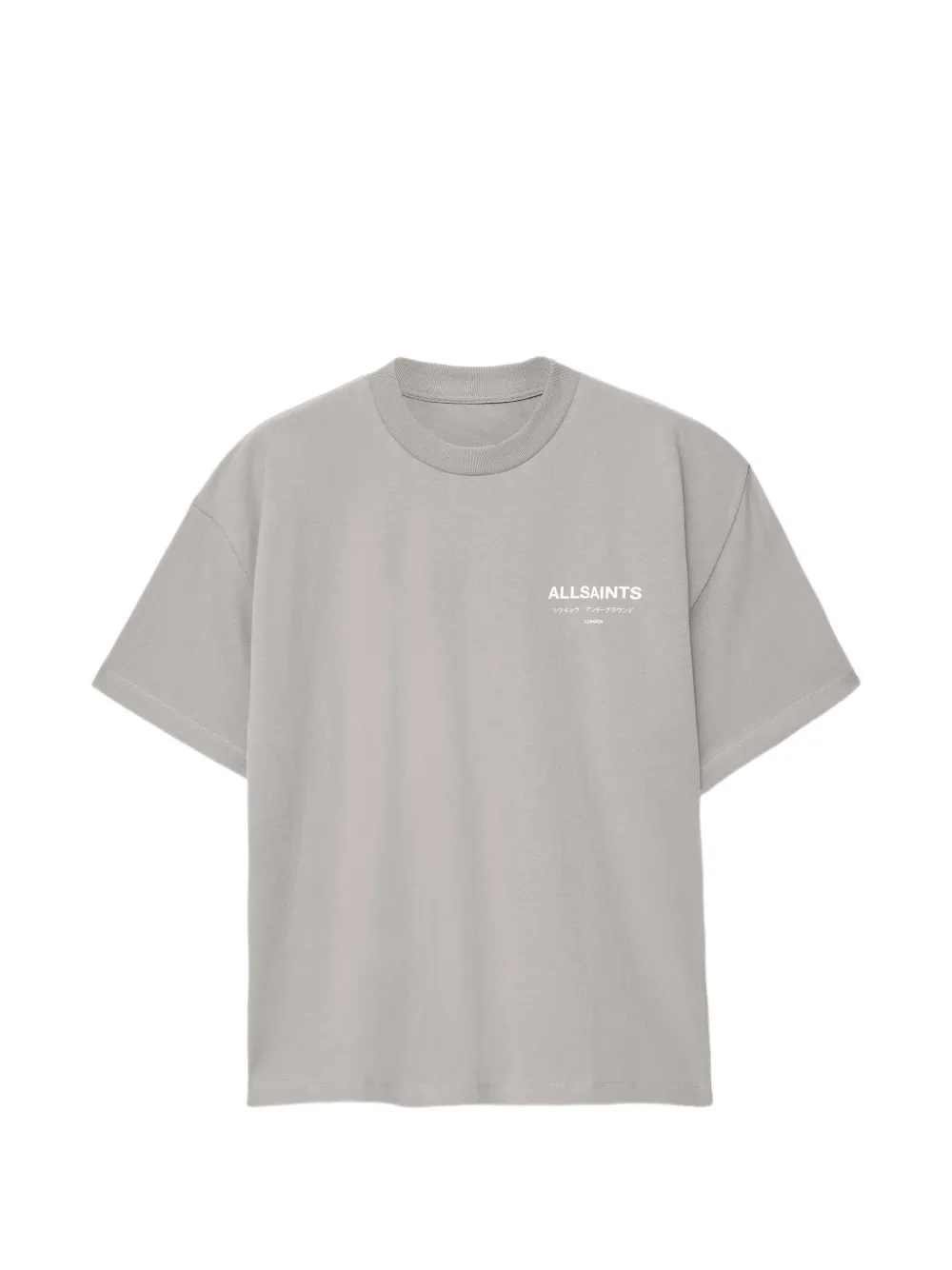 AllSaints Underground logo-print cotton t-shirt Grijs