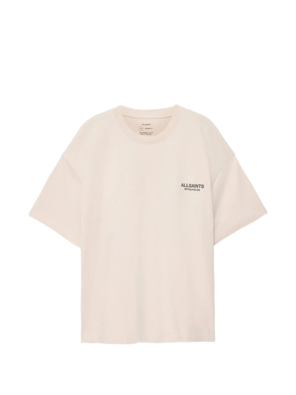 AllSaints Shadow logo-print fadeout-wash t-shirt - Toni neutri