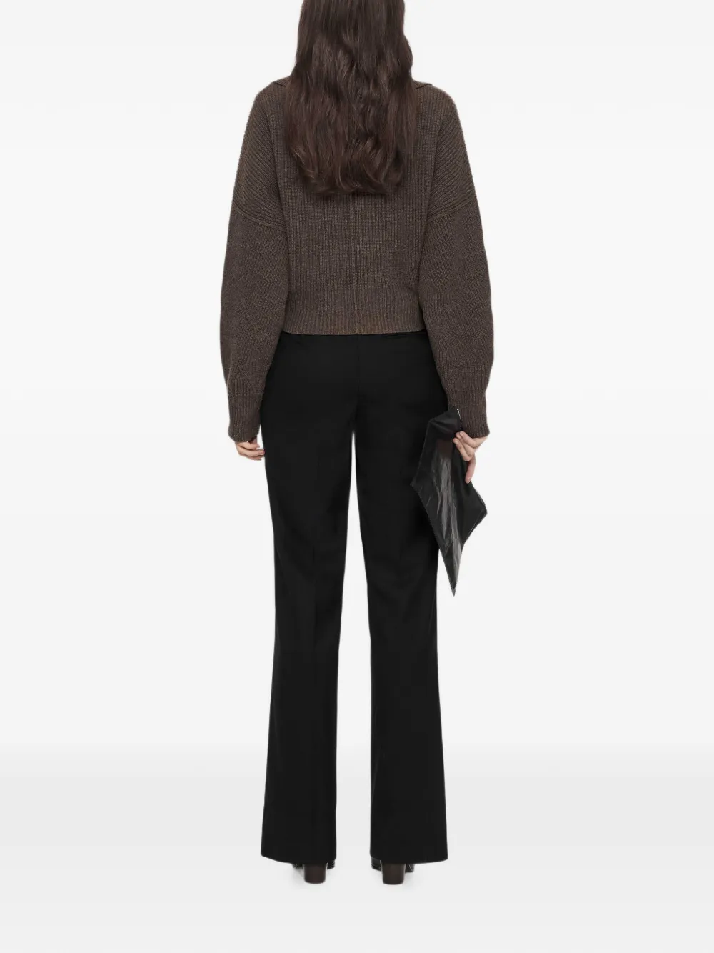 AllSaints Caron ribgebreid vest Bruin