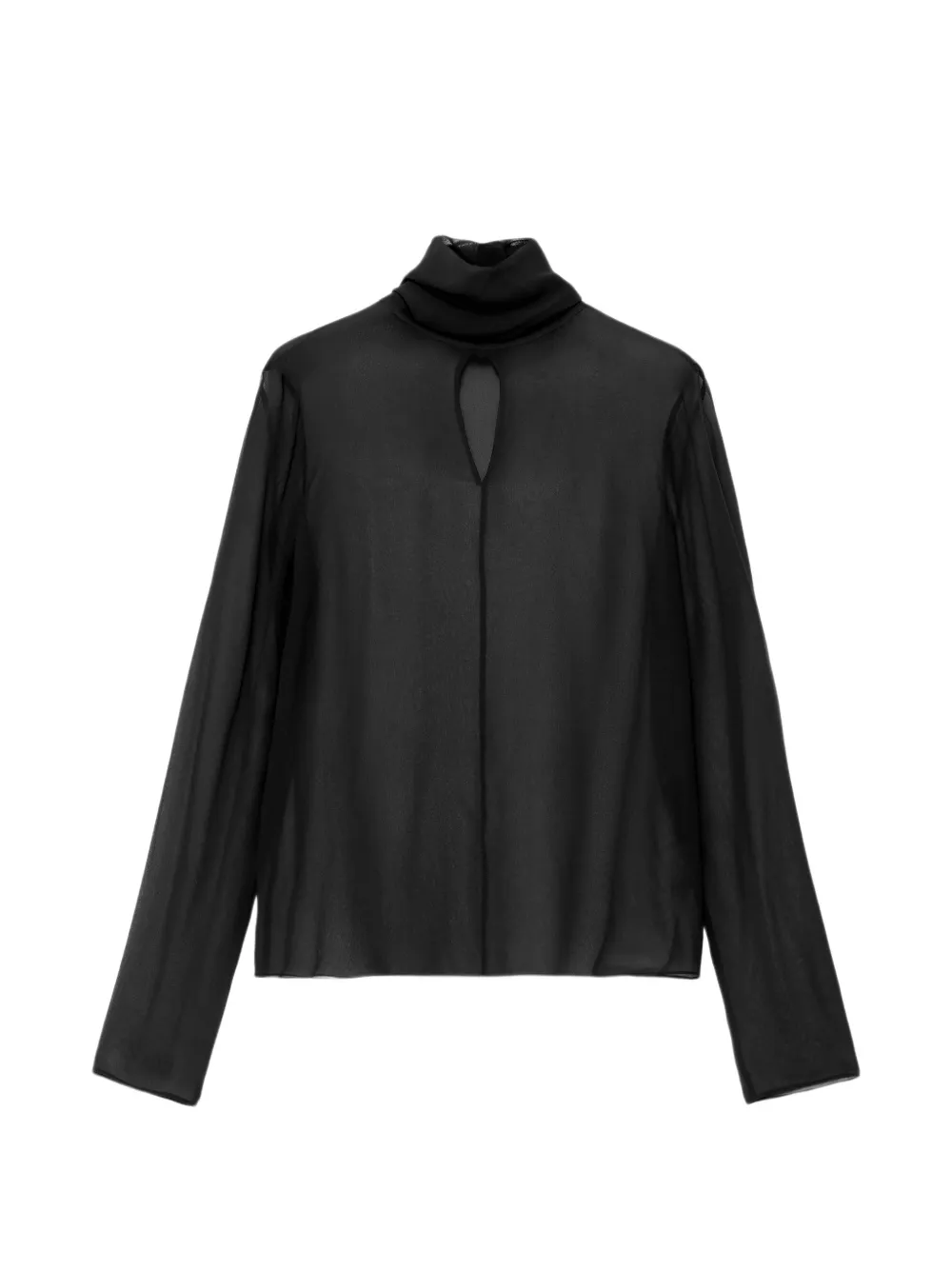AllSaints Kumi sheer silk top - Nero