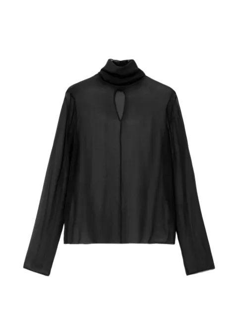 AllSaints Kumi sheer silk top
