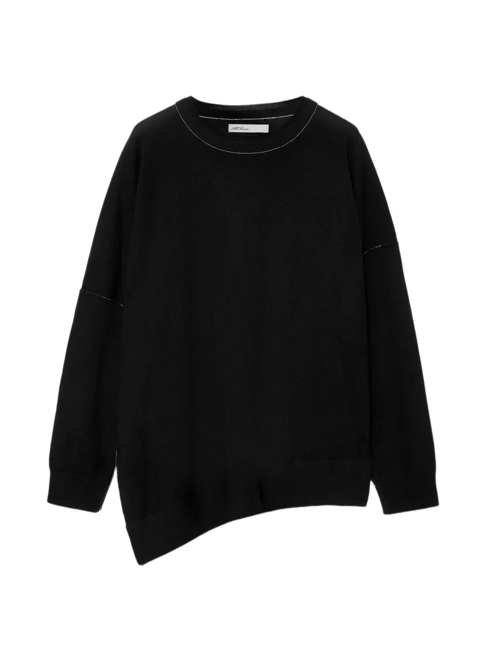AllSaints Martel asymmetric-hem sweater - Nero