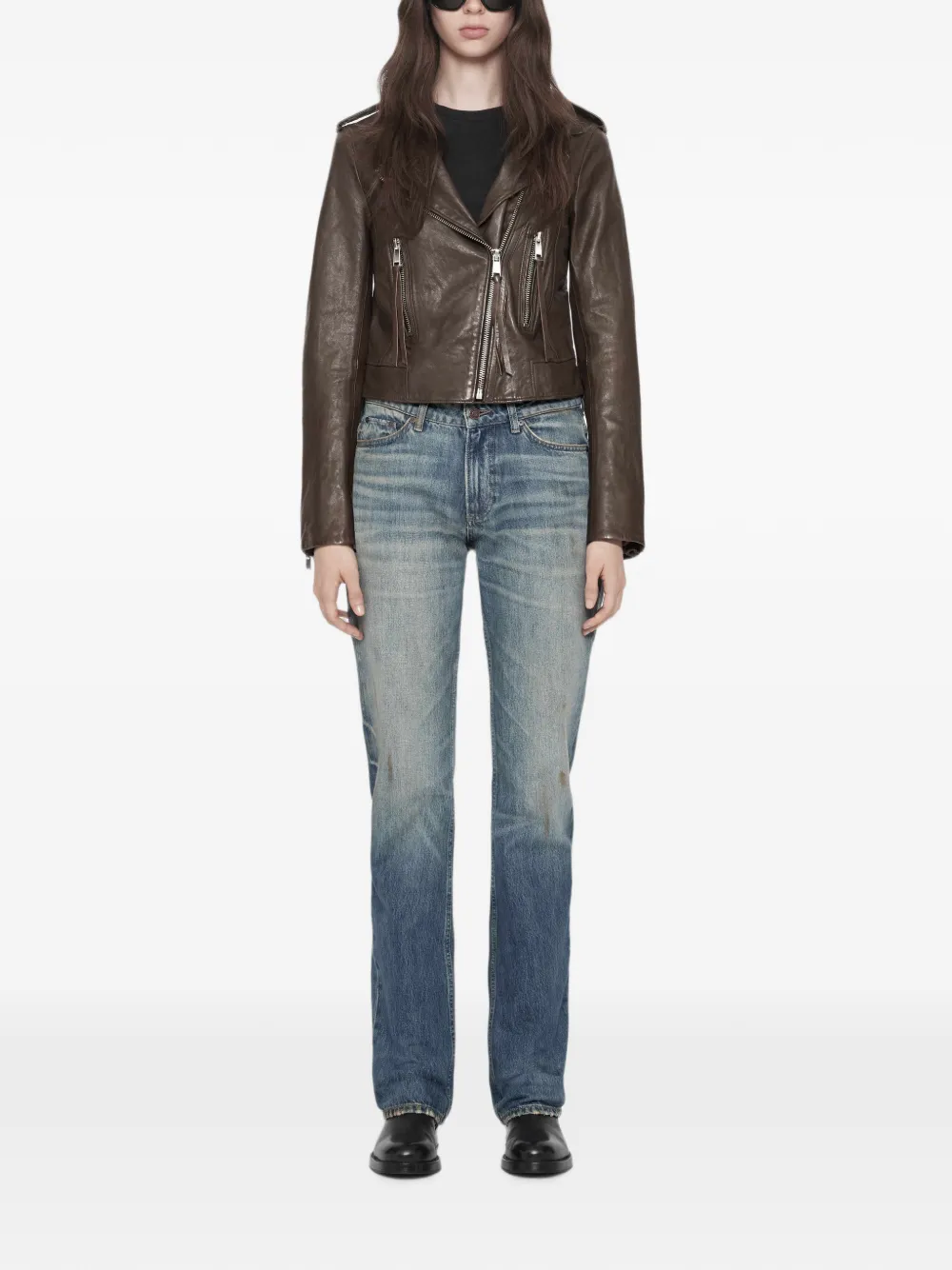 AllSaints Errie bikerjack Bruin