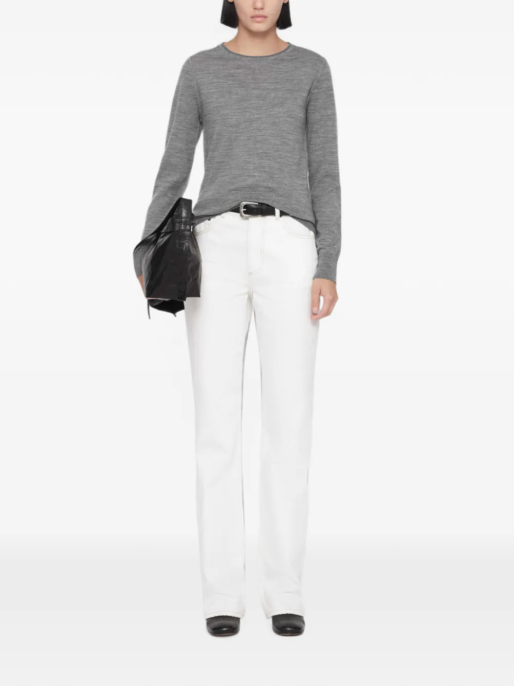 AllSaints Coyte trui met ronde hals Grijs