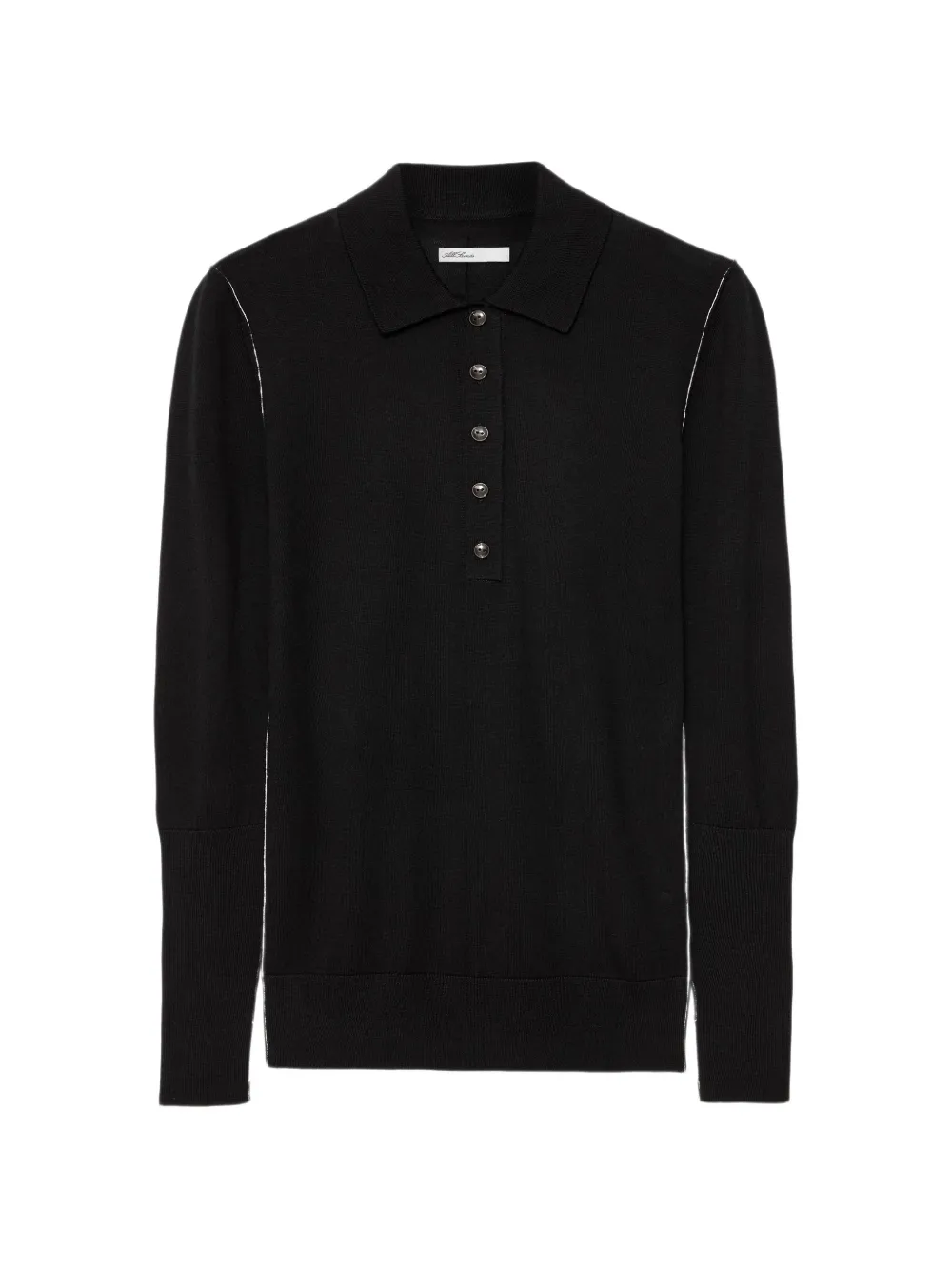 AllSaints button-down polo sweater - Nero