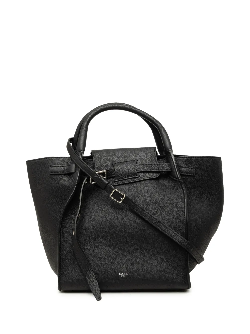 Celine Pre-Owned 2018-2026 Small Supple Grained Calfskin Big Bag satchel - Nero