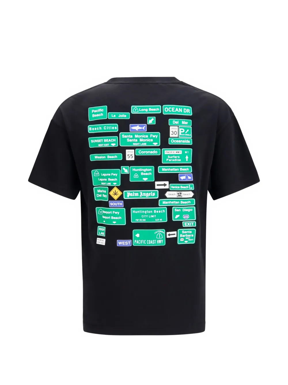 Palm Angels Street Signals T-shirt Zwart
