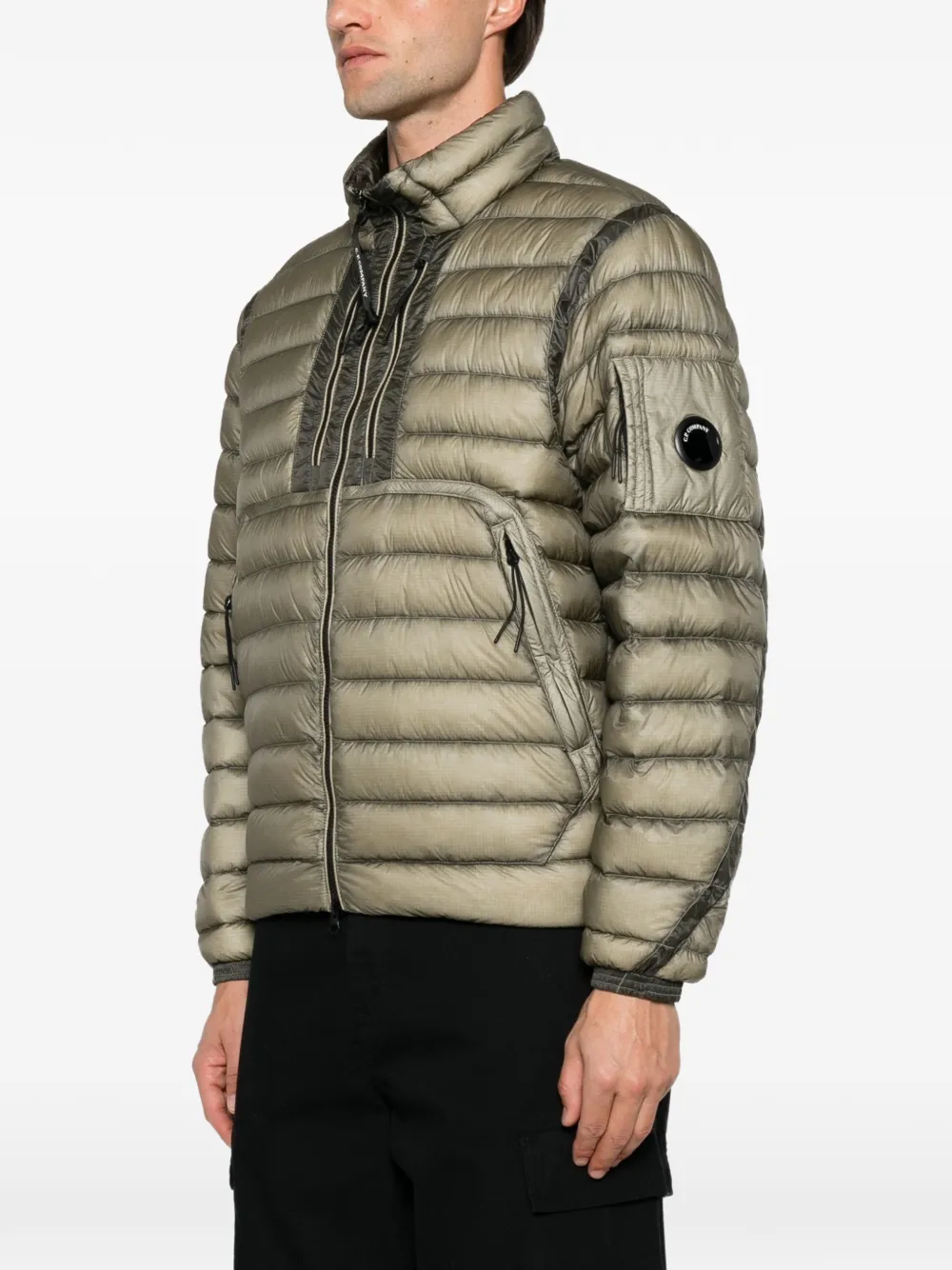 C.P. Company Gewatteerd jack met Lens-detail Groen