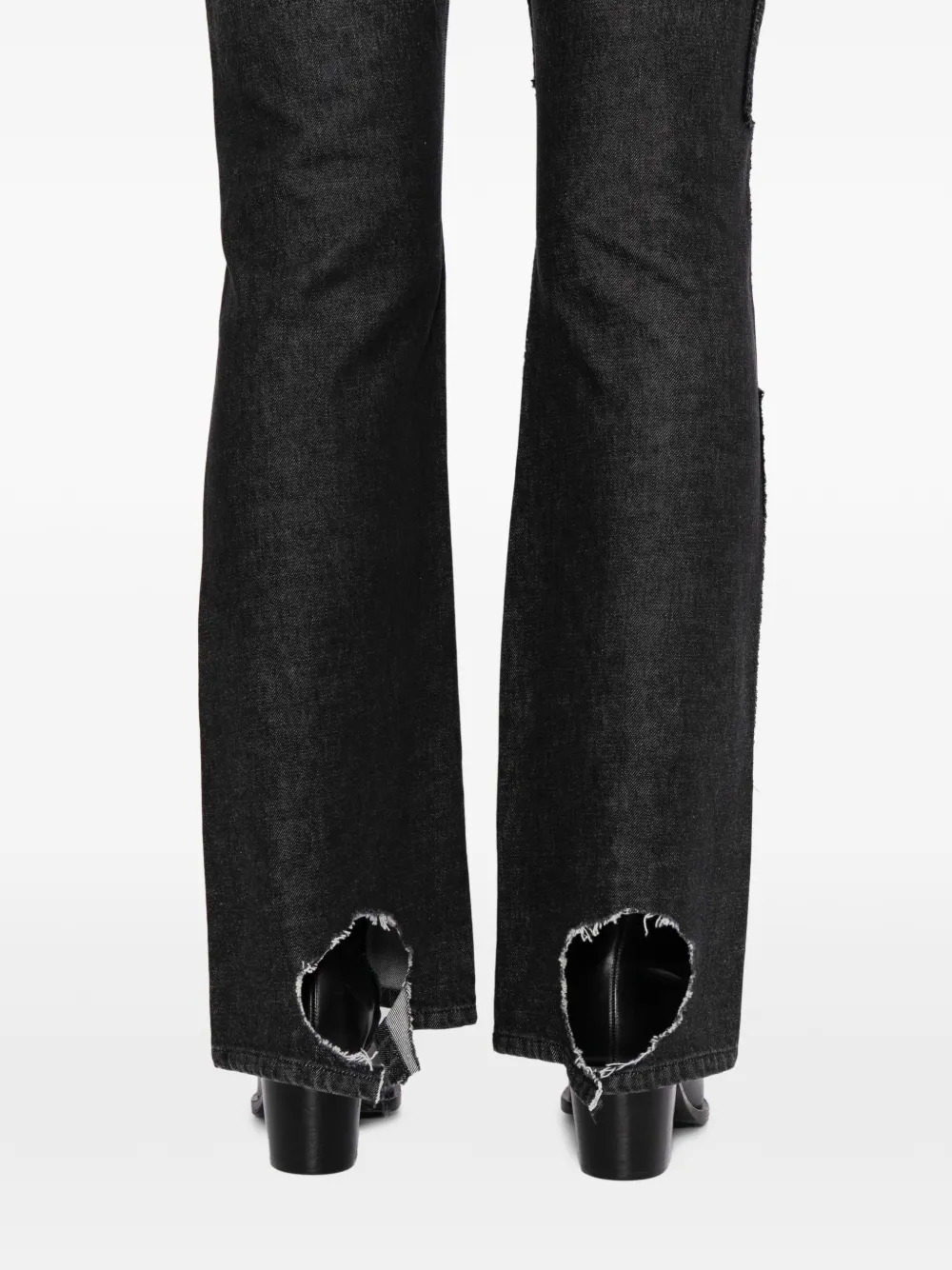 Junya Watanabe Jeans met patchwork Zwart
