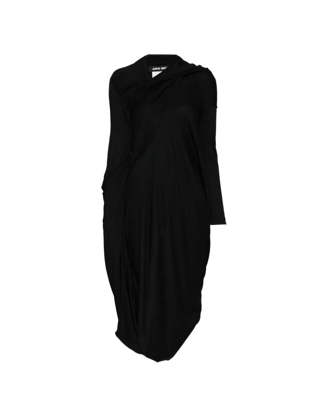 Junya Watanabe robe asymétrique à design drapé - Noir