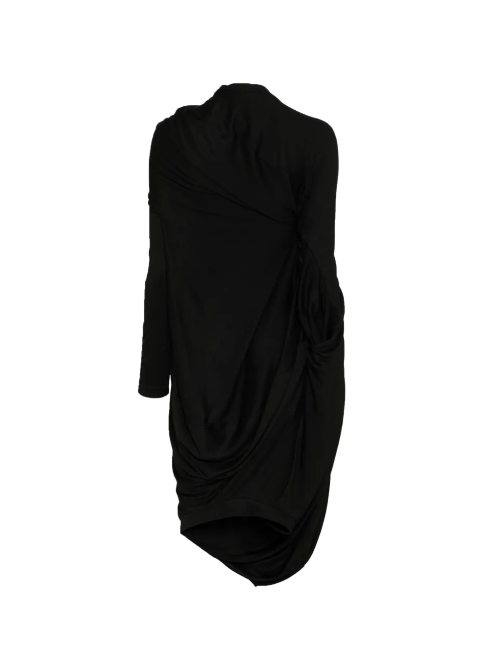 Junya Watanabe asymmetric draped dress Zwart