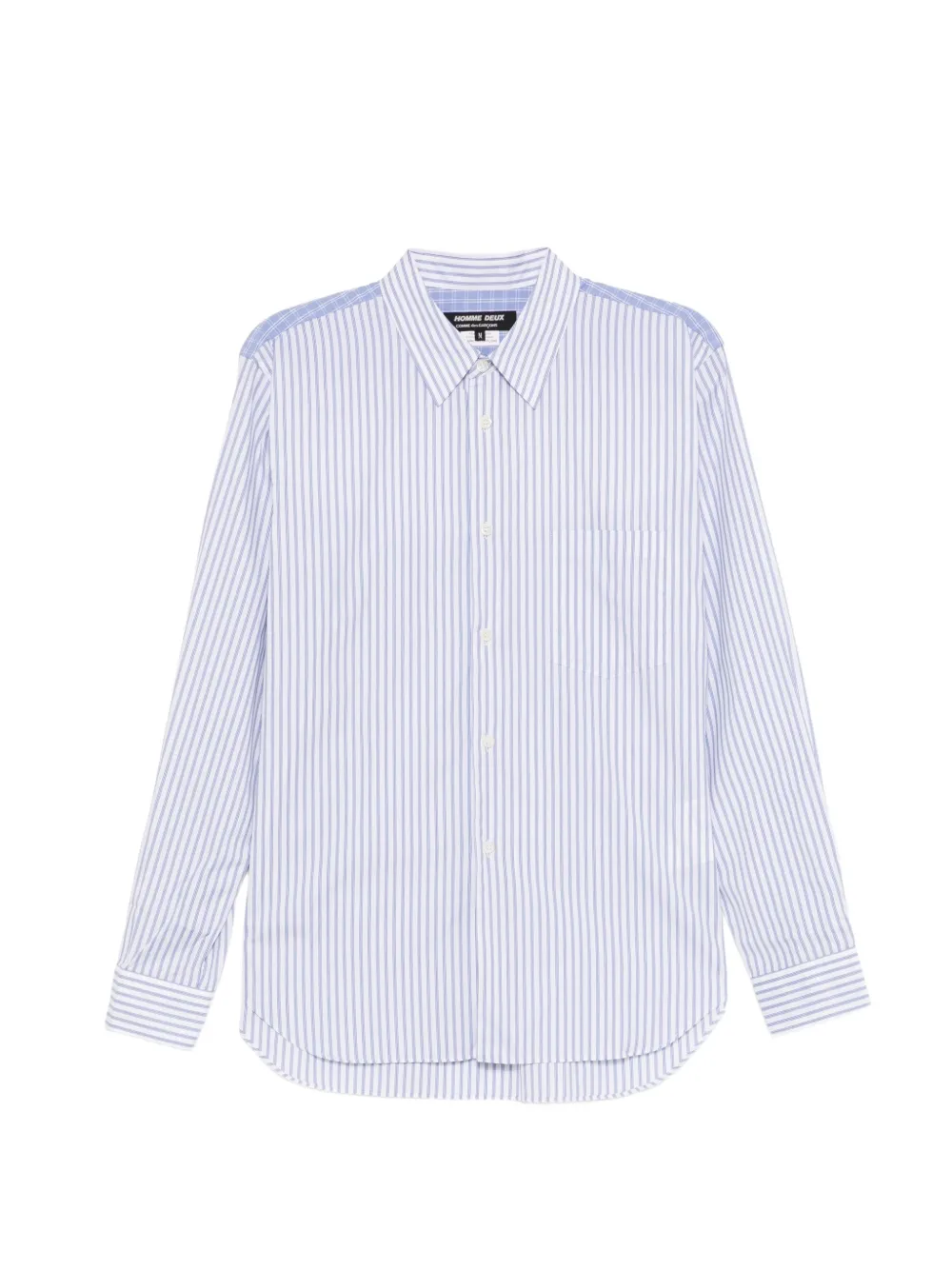 Comme des Garçons Homme Deux striped panelled shirt Wit