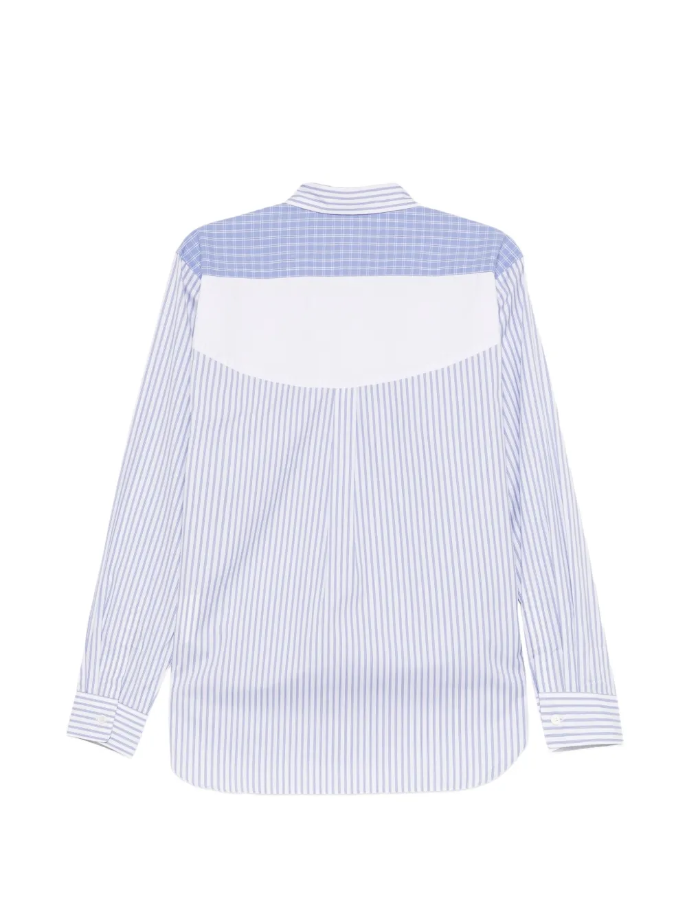 Comme des Garçons Homme Deux striped panelled shirt Wit