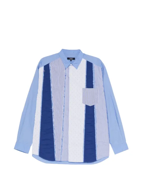 Comme des Garçons Homme patchwork frayed-edge shirt