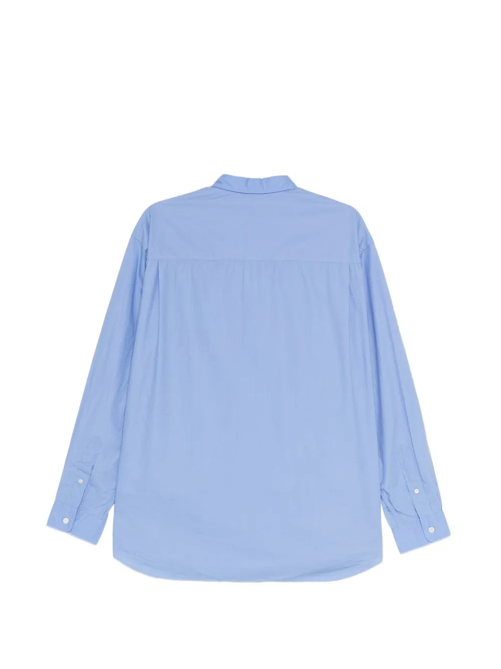 Comme des Garçons Homme Overhemd met patchwork en gerafelde randen Blauw