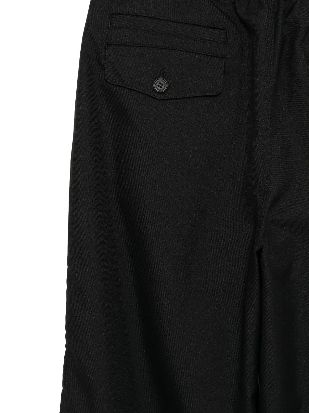 Comme des Garçons Homme Elastische broek met trekkoordmanchetten Zwart