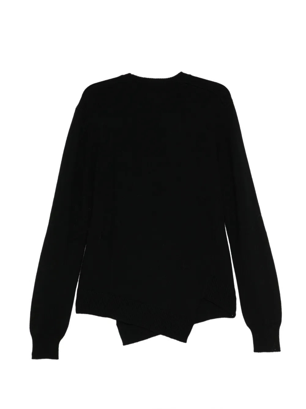 Comme des Garçons Homme Deux asymmetric-hem long-sleeve sweater Zwart