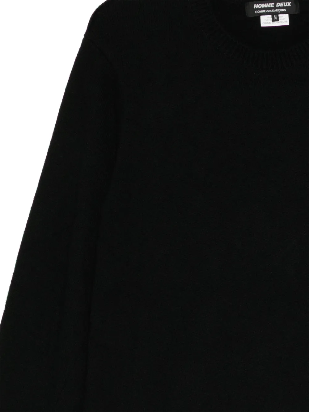 Comme des Garçons Homme Deux asymmetric-hem long-sleeve sweater Zwart