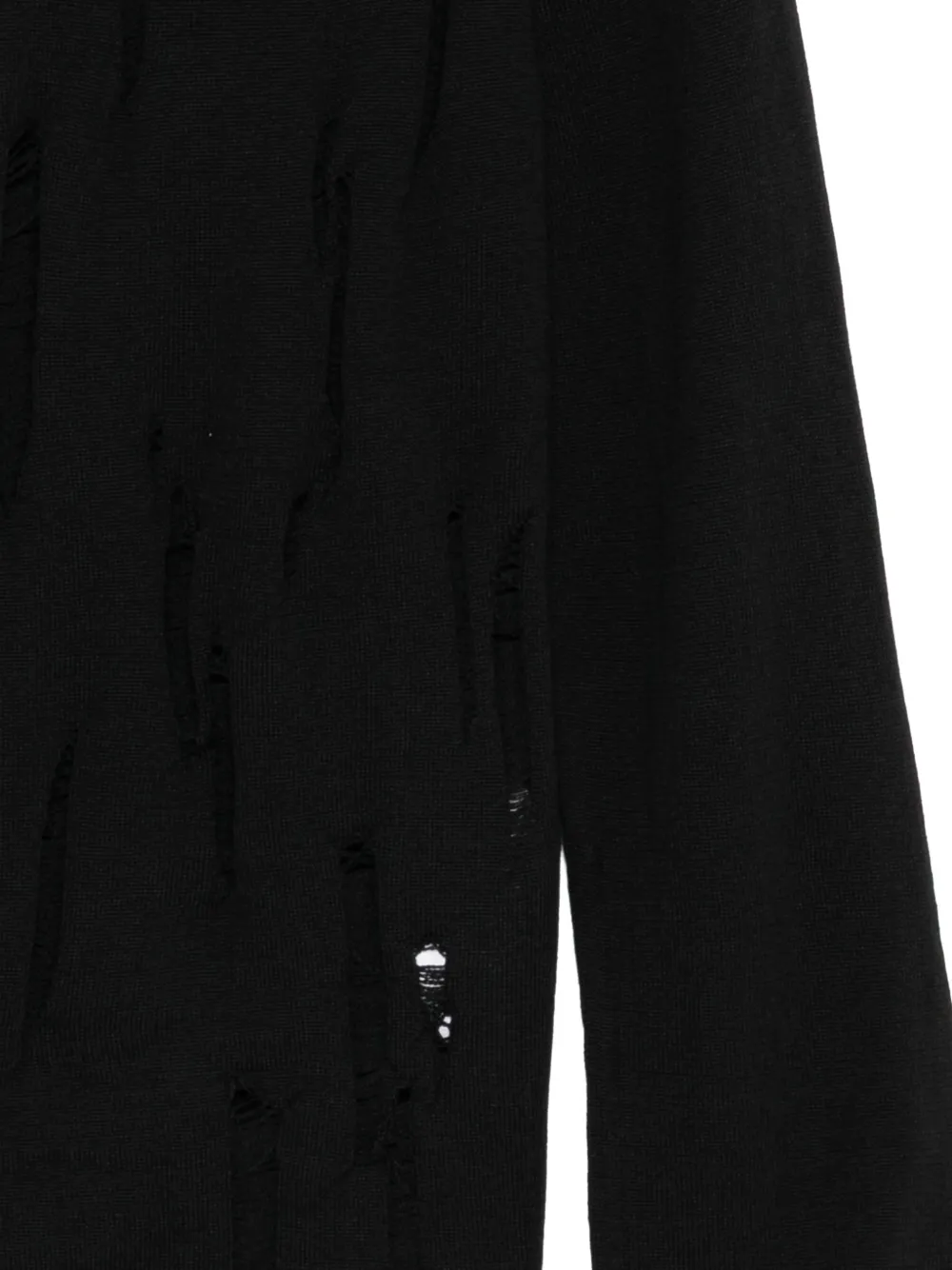Comme des Garçons Homme Deux x Batoner trui met gerafeld effect en lange mouwen Zwart
