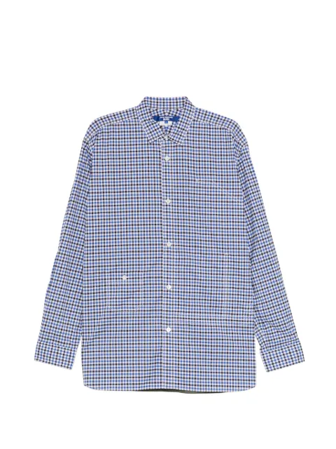 Junya Watanabe MAN gingham-check panelled shirt