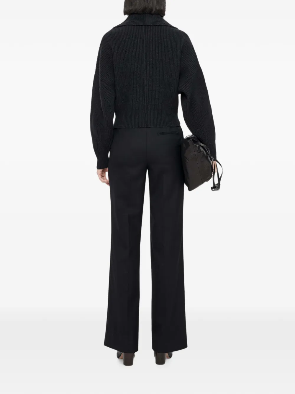 AllSaints ribbed-knit cardigan Blauw