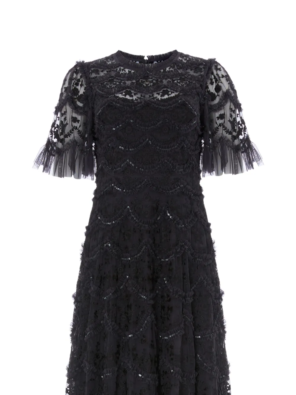 Needle & Thread Jurk verfraaid met pailletten Zwart