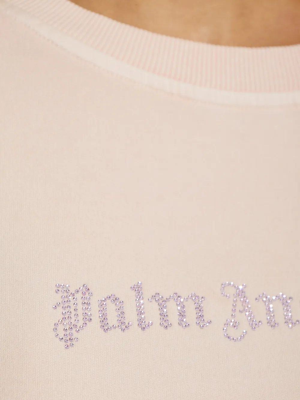 Palm Angels crystal-logo sweatshirt Roze