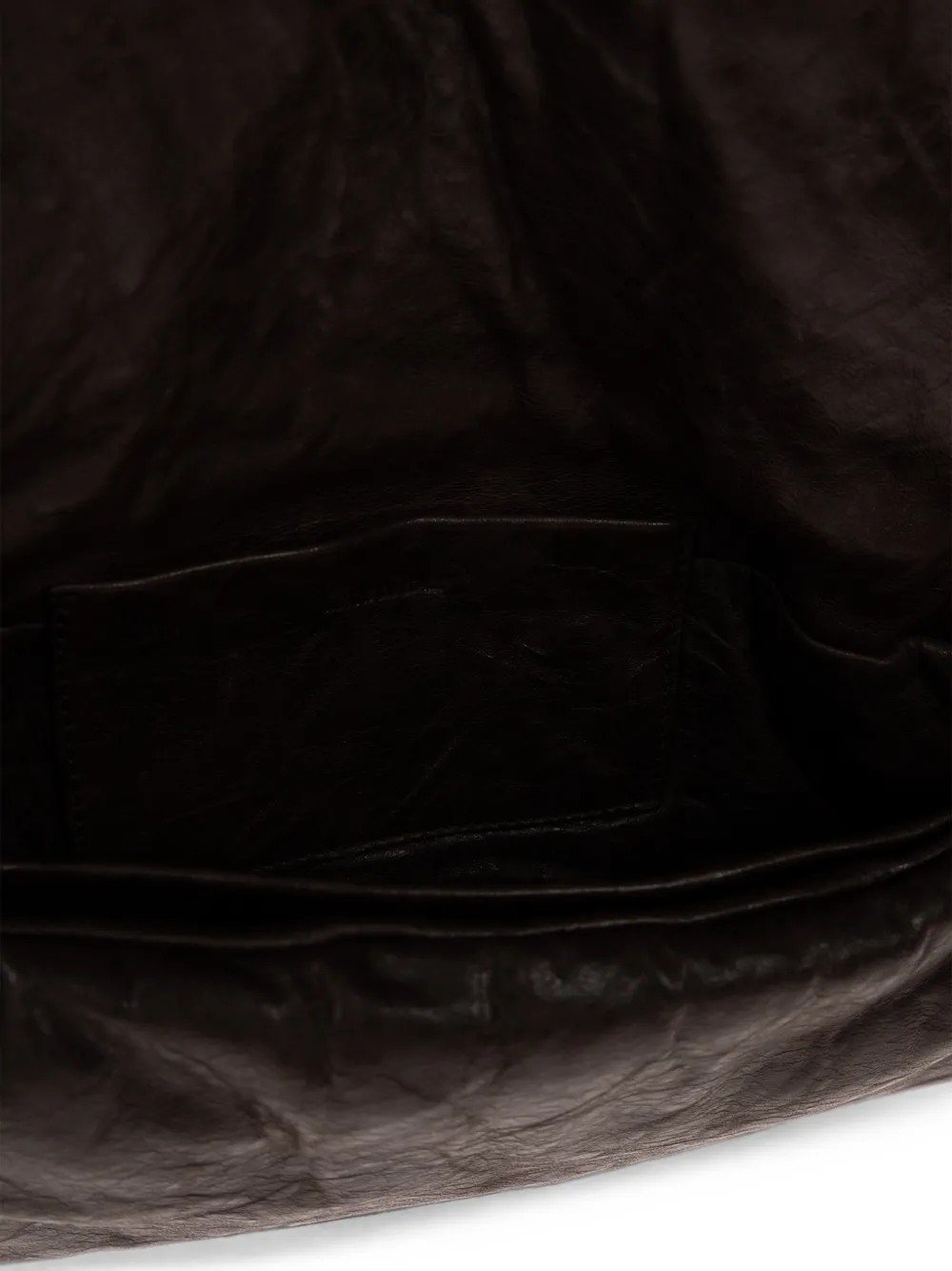 Rick Owens Soft Clutch met logo-reliëf Bruin