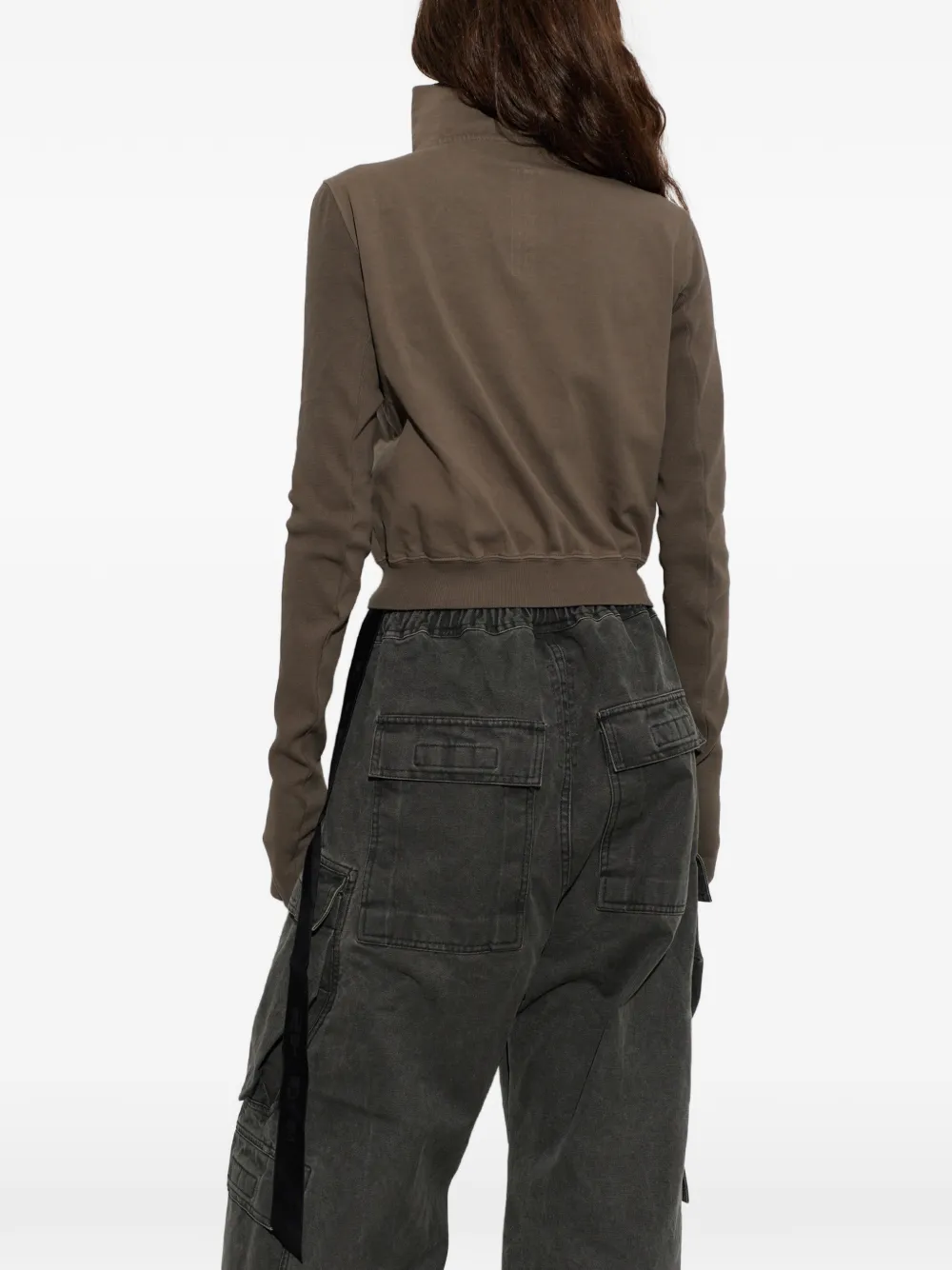 Rick Owens DRKSHDW asymmetric-zip sweatshirt Bruin