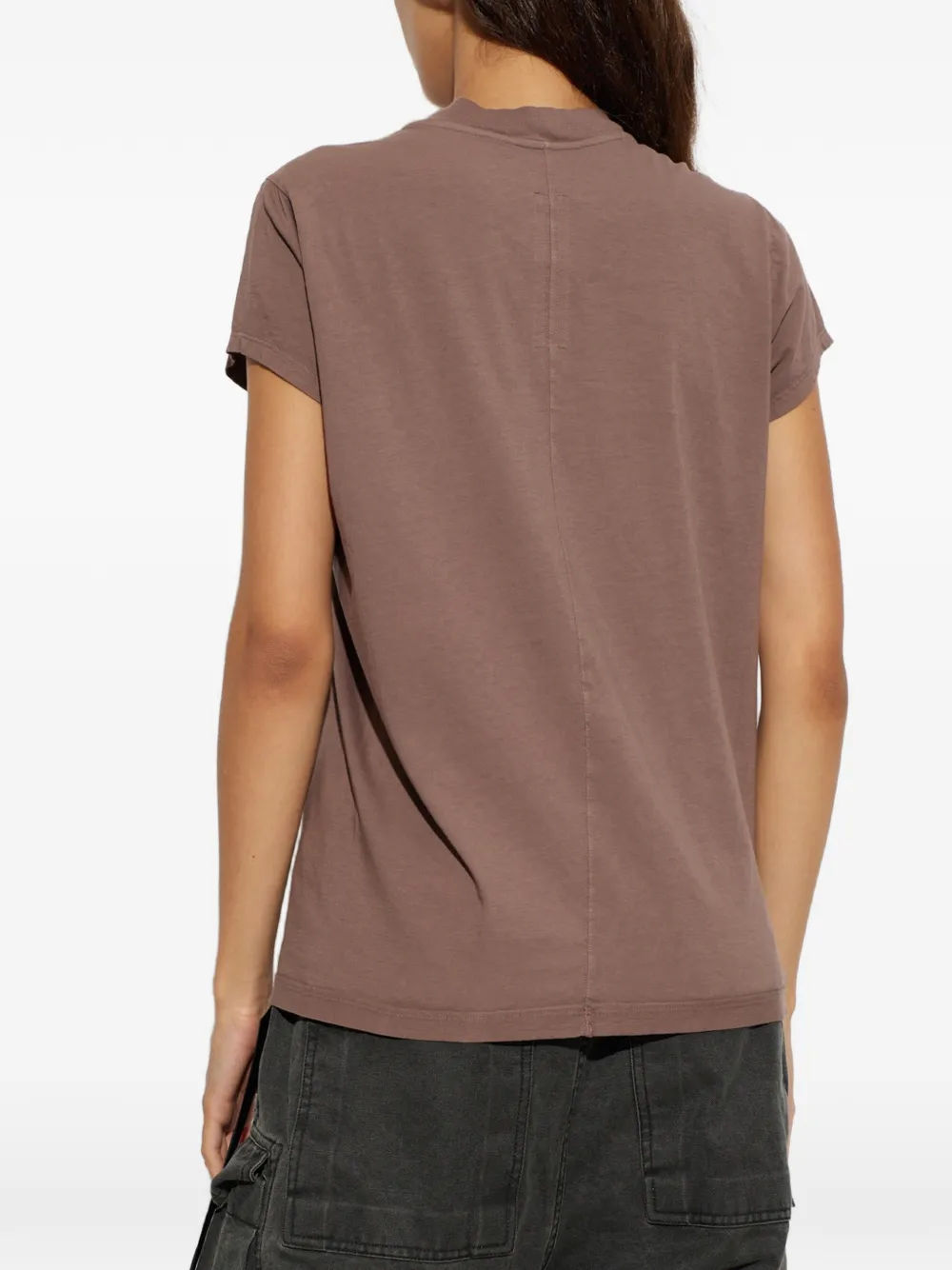 Rick Owens DRKSHDW Small Level T-shirt met geribbelde afwerking Paars