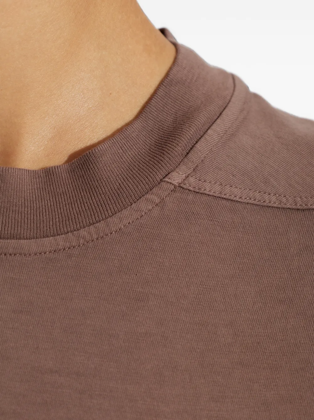 Rick Owens DRKSHDW Small Level T-shirt met geribbelde afwerking Paars