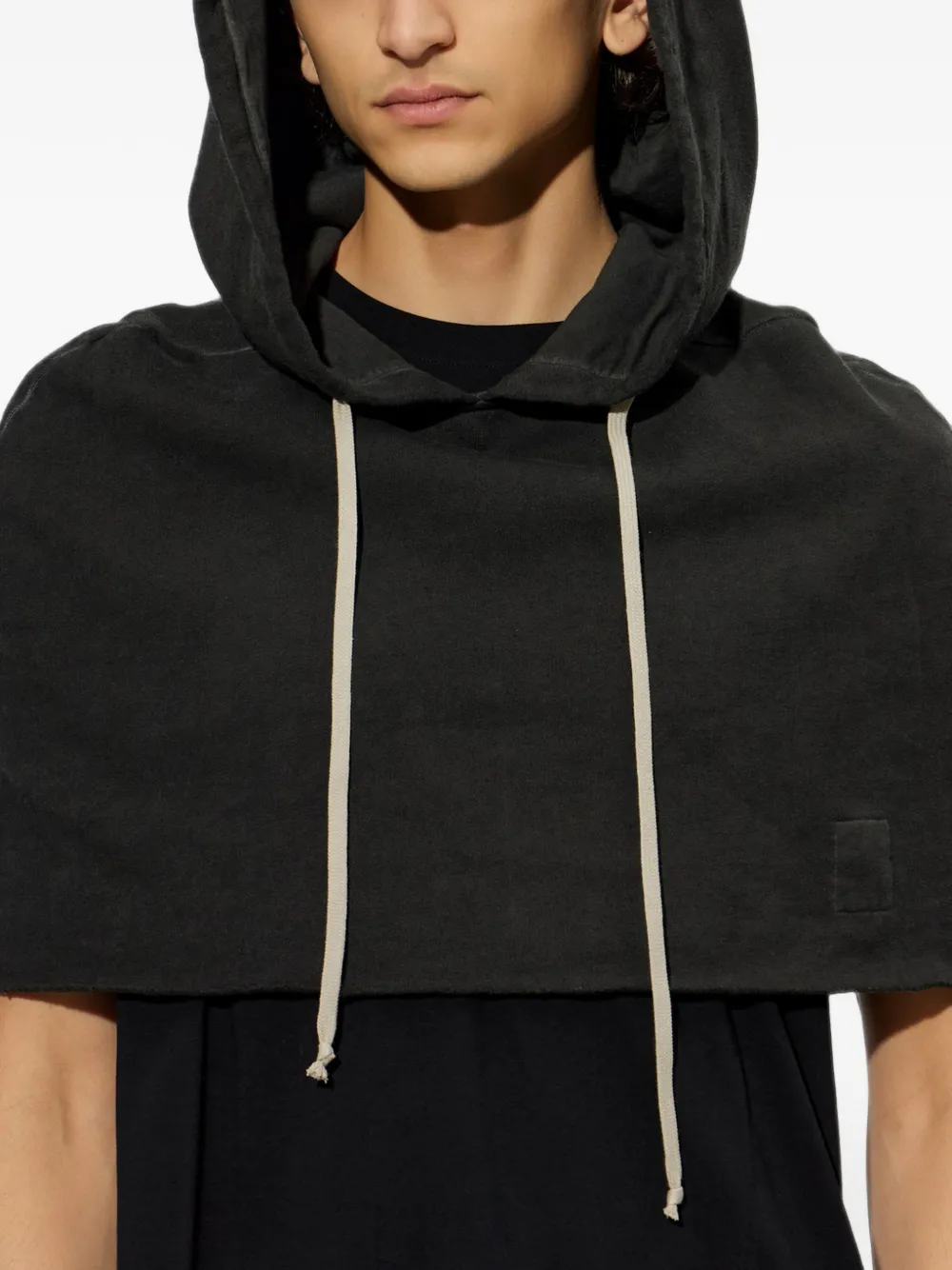 Rick Owens DRKSHDW Kaptur capuchon met trekkoord Zwart