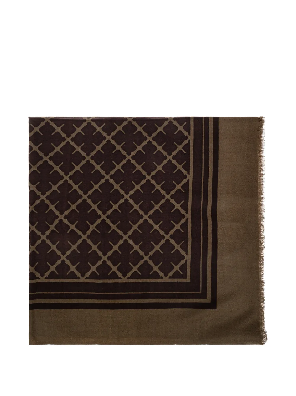 By Malene Birger Cornelis monogram-pattern scarf - Marrone