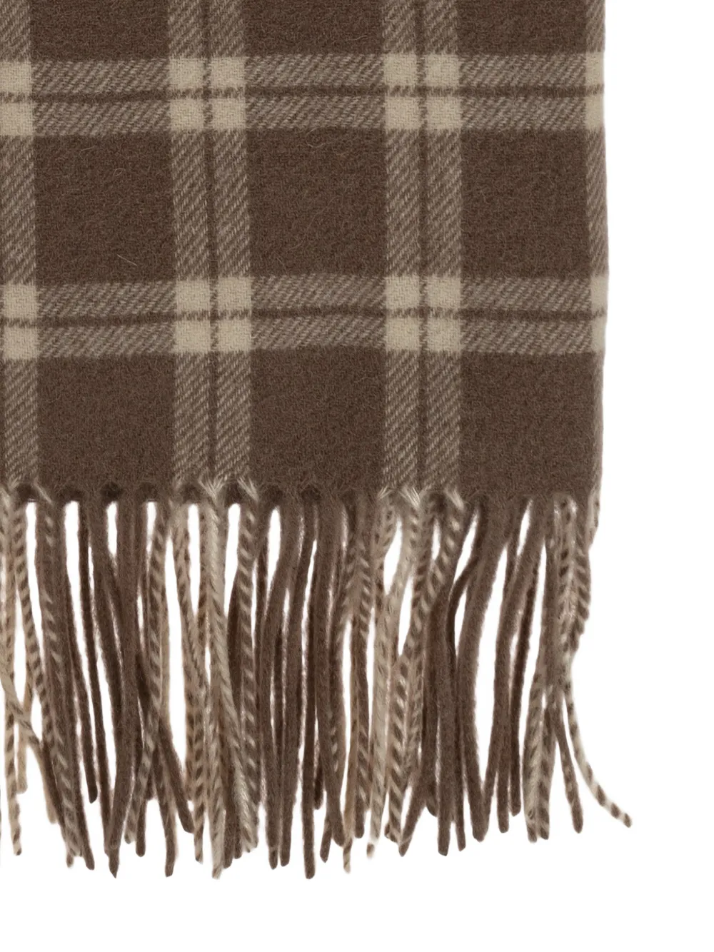 By Malene Birger Aurora geruite sjaal Bruin