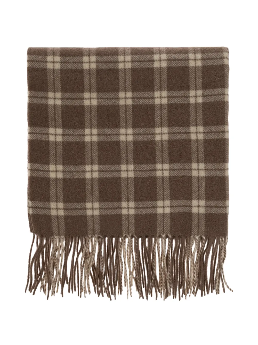 By Malene Birger Aurora checked scarf - Marrone