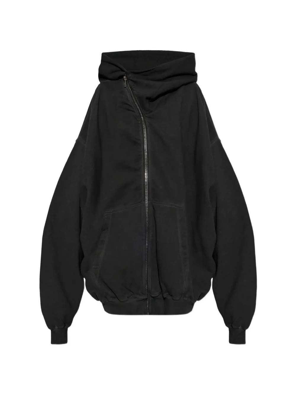 Rick Owens DRKSHDW asymmetric-zip oversized hoodie