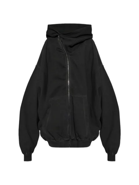 Rick Owens DRKSHDW asymmetric-zip oversized hoodie