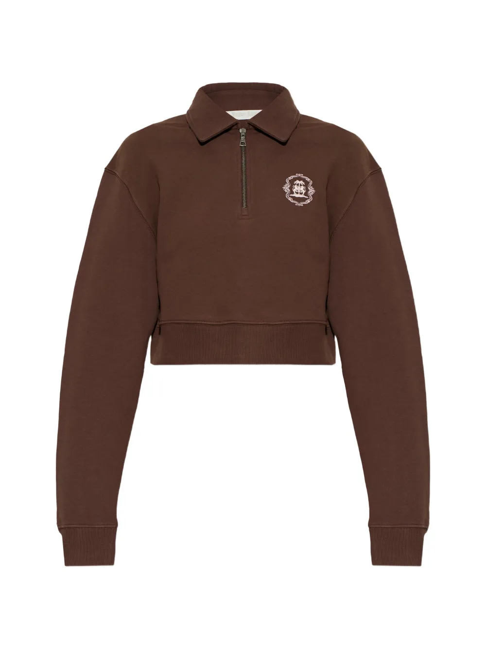Palm Angels cropped quarter-zip sweater
