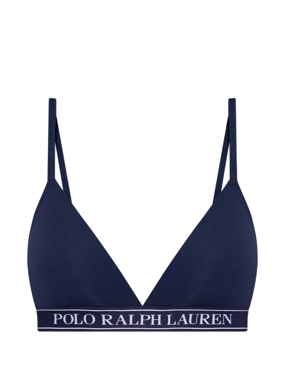 Polo Ralph Lauren logo-underband triangle bra - Blu