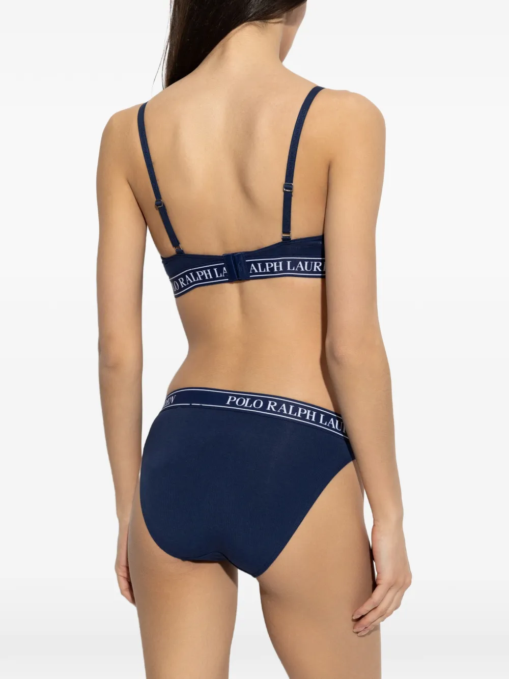 Polo Ralph Lauren Triangel bh met logoband Blauw