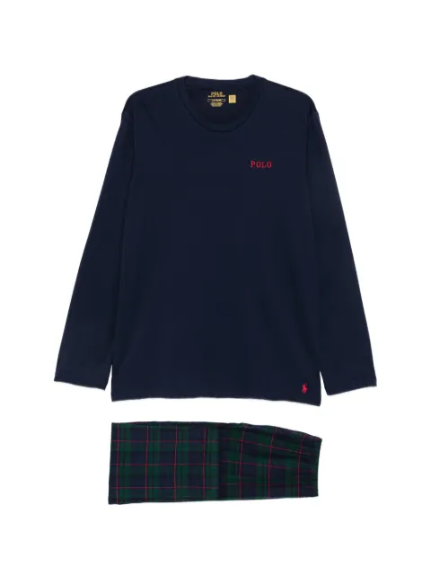 Polo Ralph Lauren pijama con logo bordado y motivo de cuadros