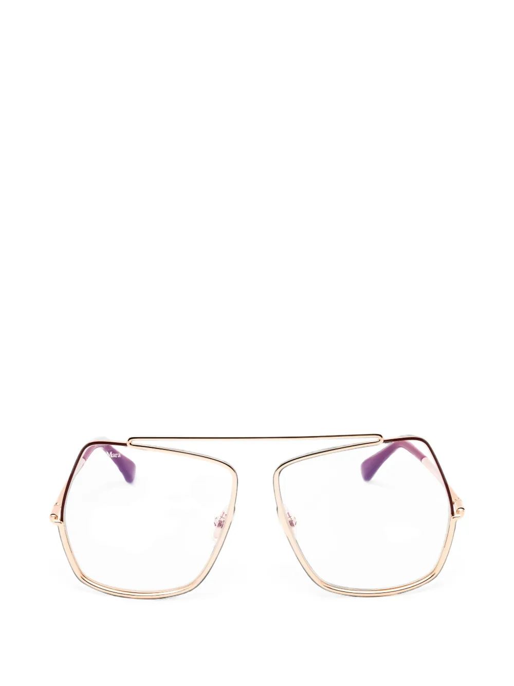 Max Mara oversized geometric-frame glasses · One Size
