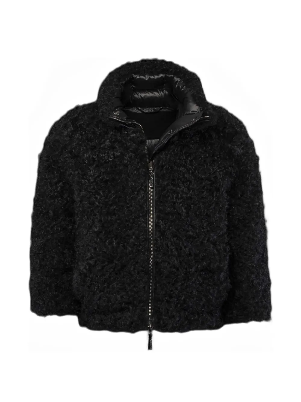 Moorer shearling-lined quilted jacket Zwart