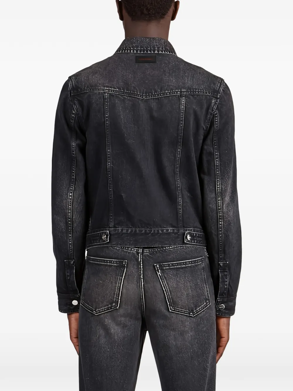 Ferragamo Denim truckerjack Zwart