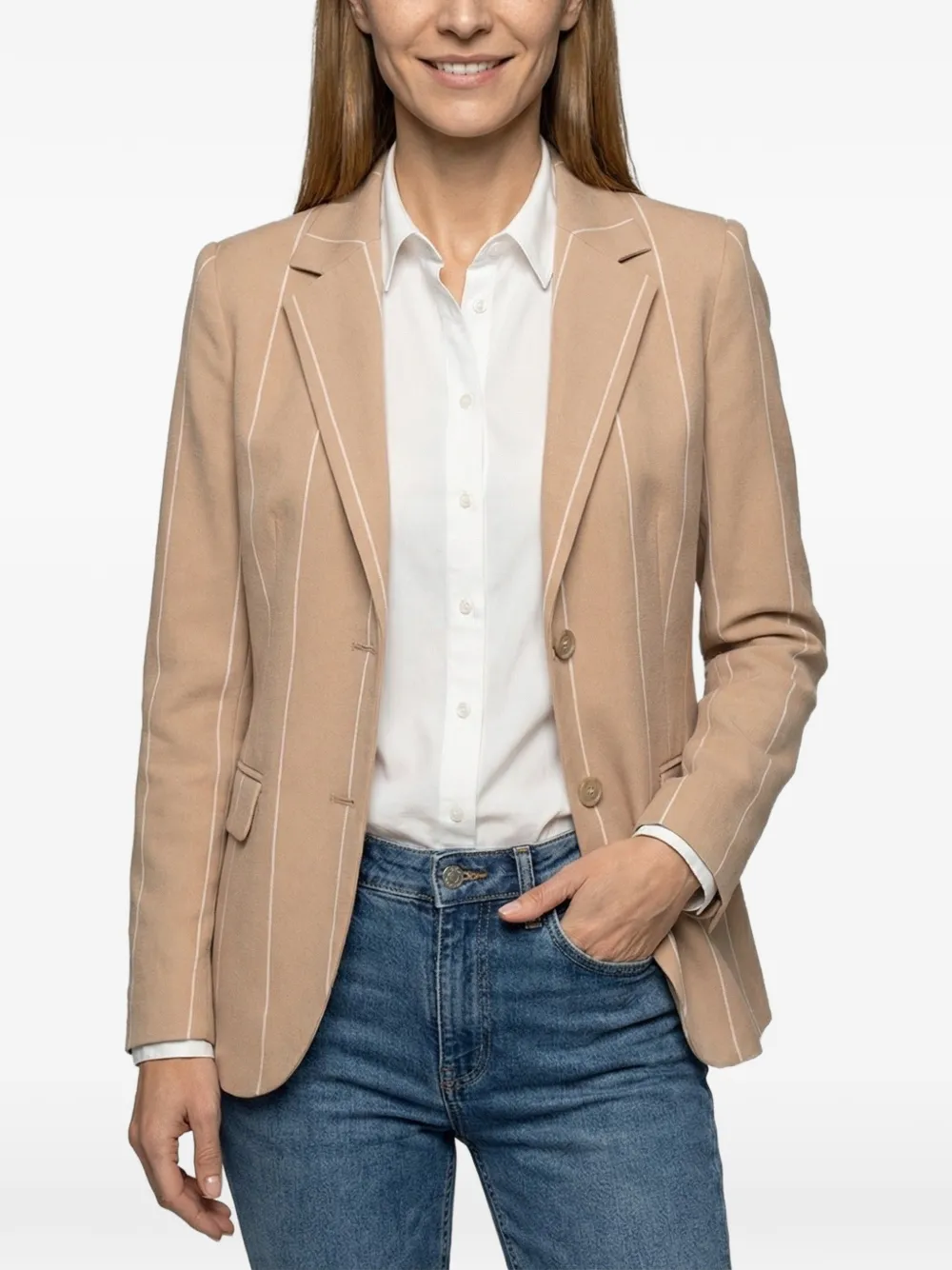 Eleventy pinstriped wool blazer