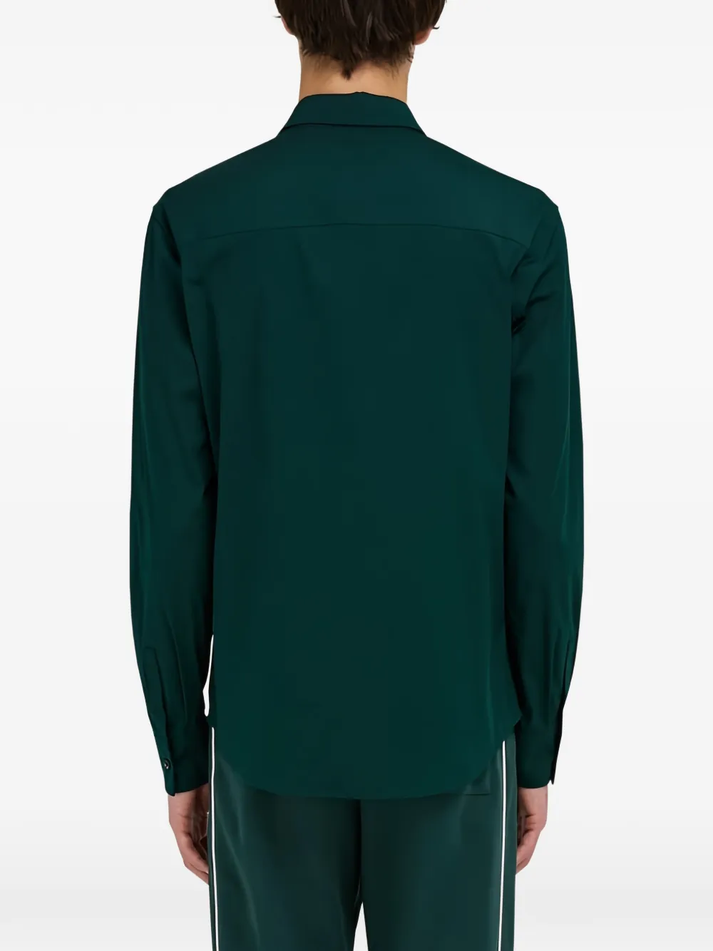 Ferragamo button-up long-sleeve shirt Groen