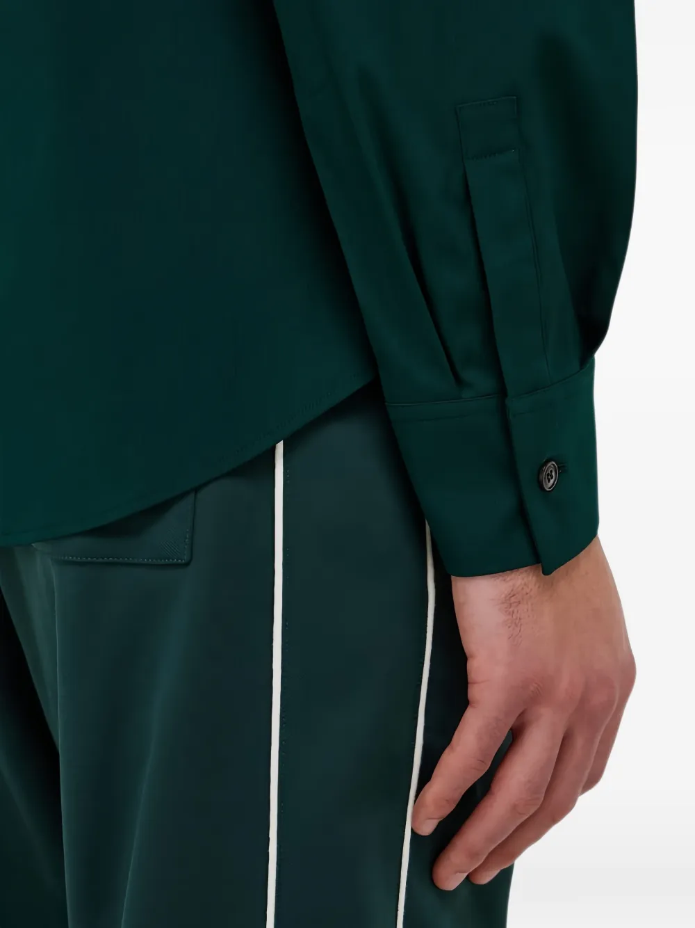 Ferragamo button-up long-sleeve shirt Groen